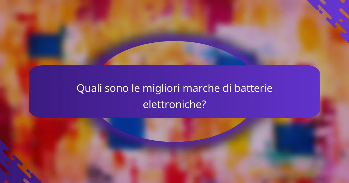 Quali sono le migliori marche di batterie elettroniche?